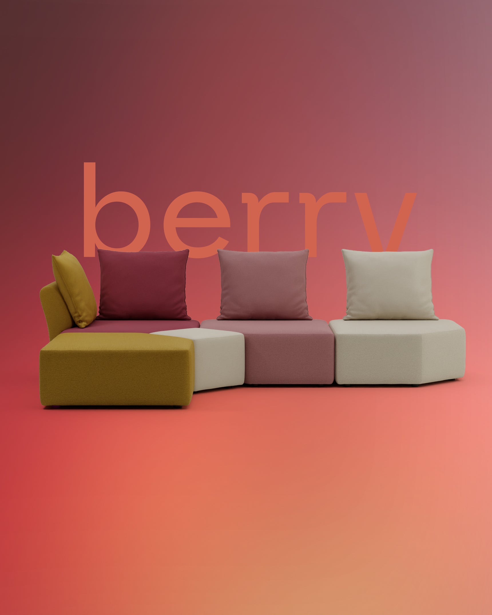 Special Edition Berry - Modulares Sofa Katrina