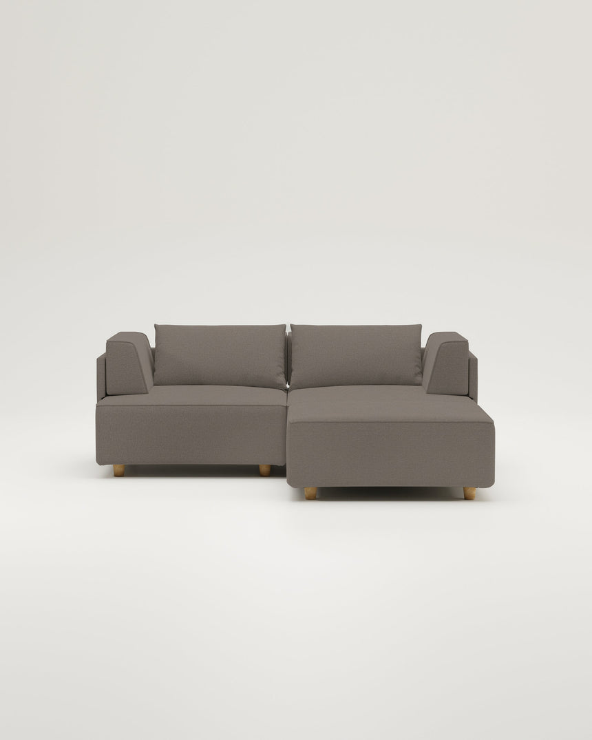 Stoffbezug - Modulares Sofa Louis 2-Sitzer mit Hocker
