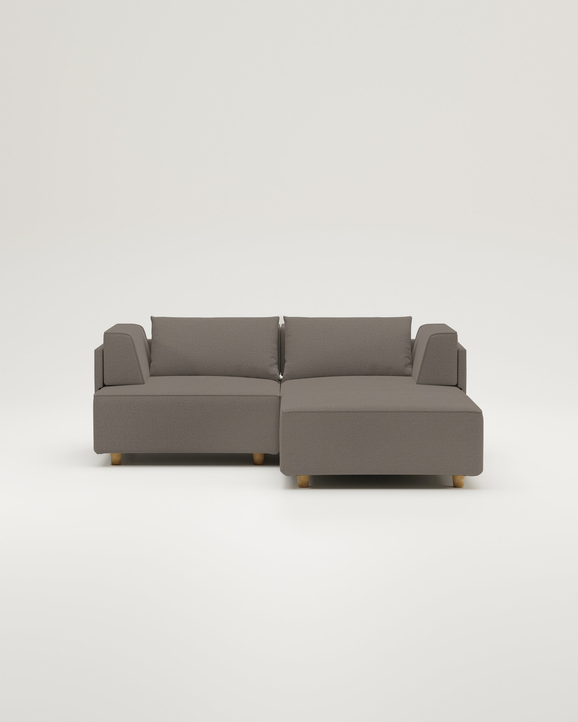 Stoffbezug - Modulares Sofa Louis 2-Sitzer mit Hocker