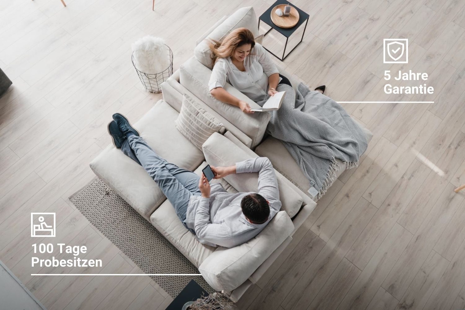 Modulares Sofa Donna 4-Sitzer mit Schlaffunktion