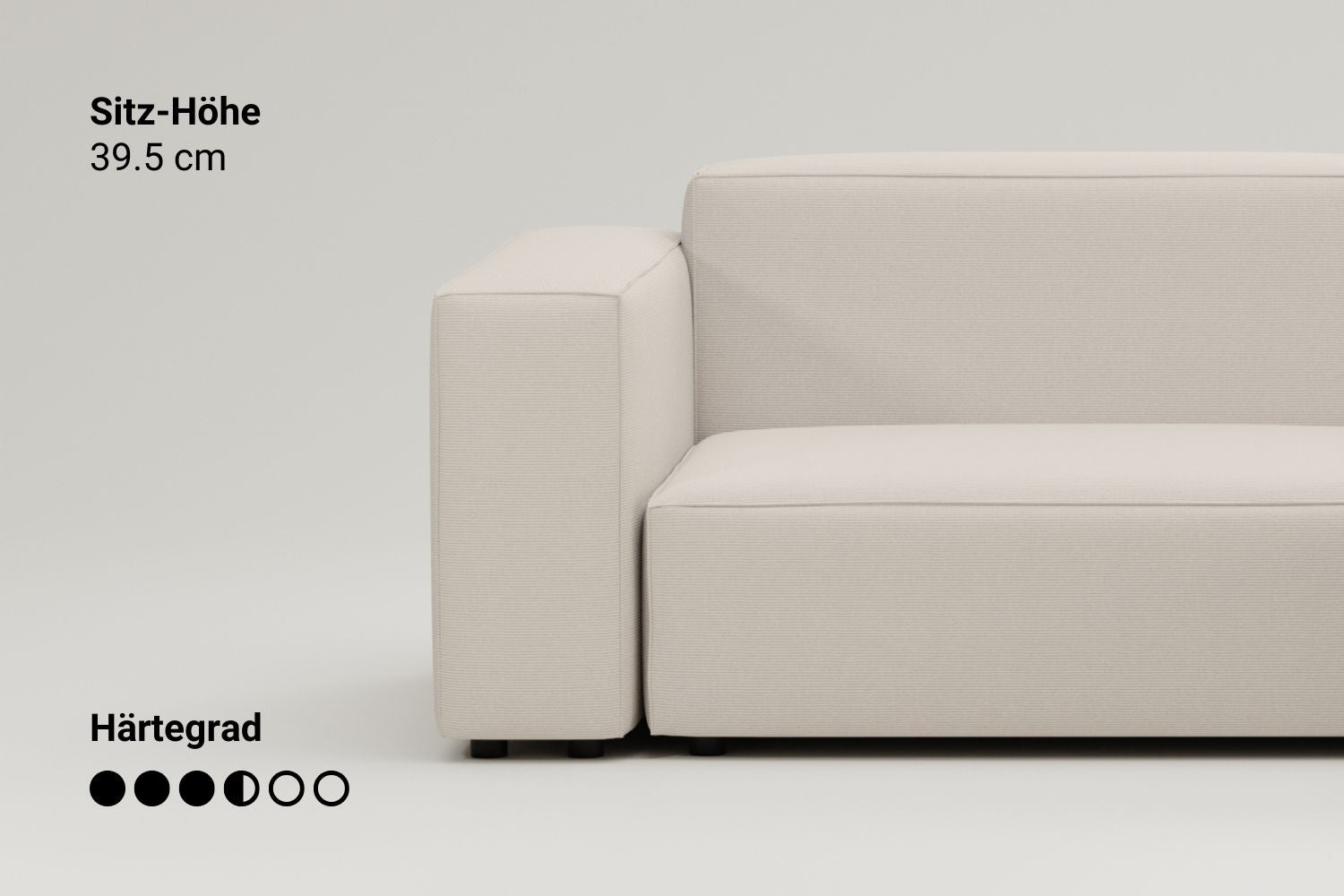 Modulares Sofa Harvey 4-Sitzer L mit Schlaffunktion