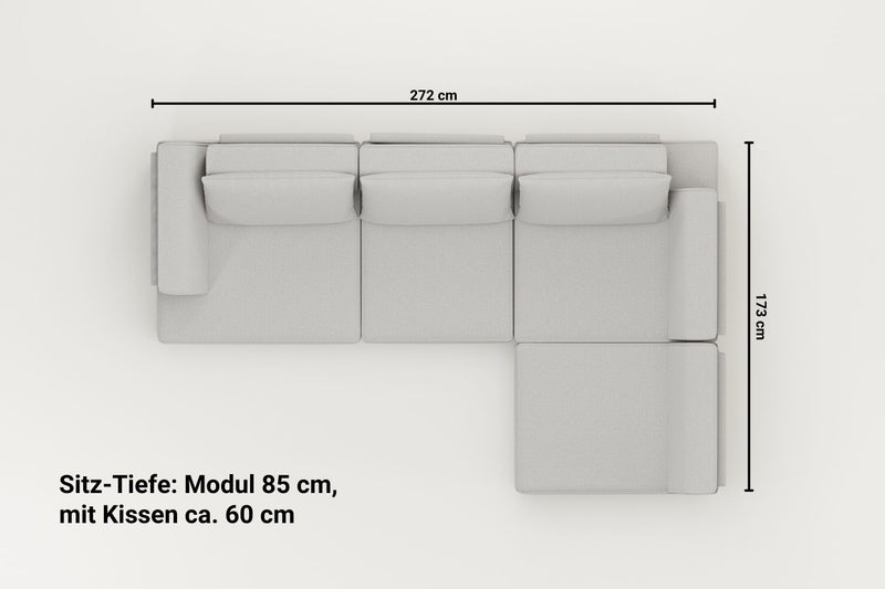 Modulares Sofa Louis M mit Schlaffunktion