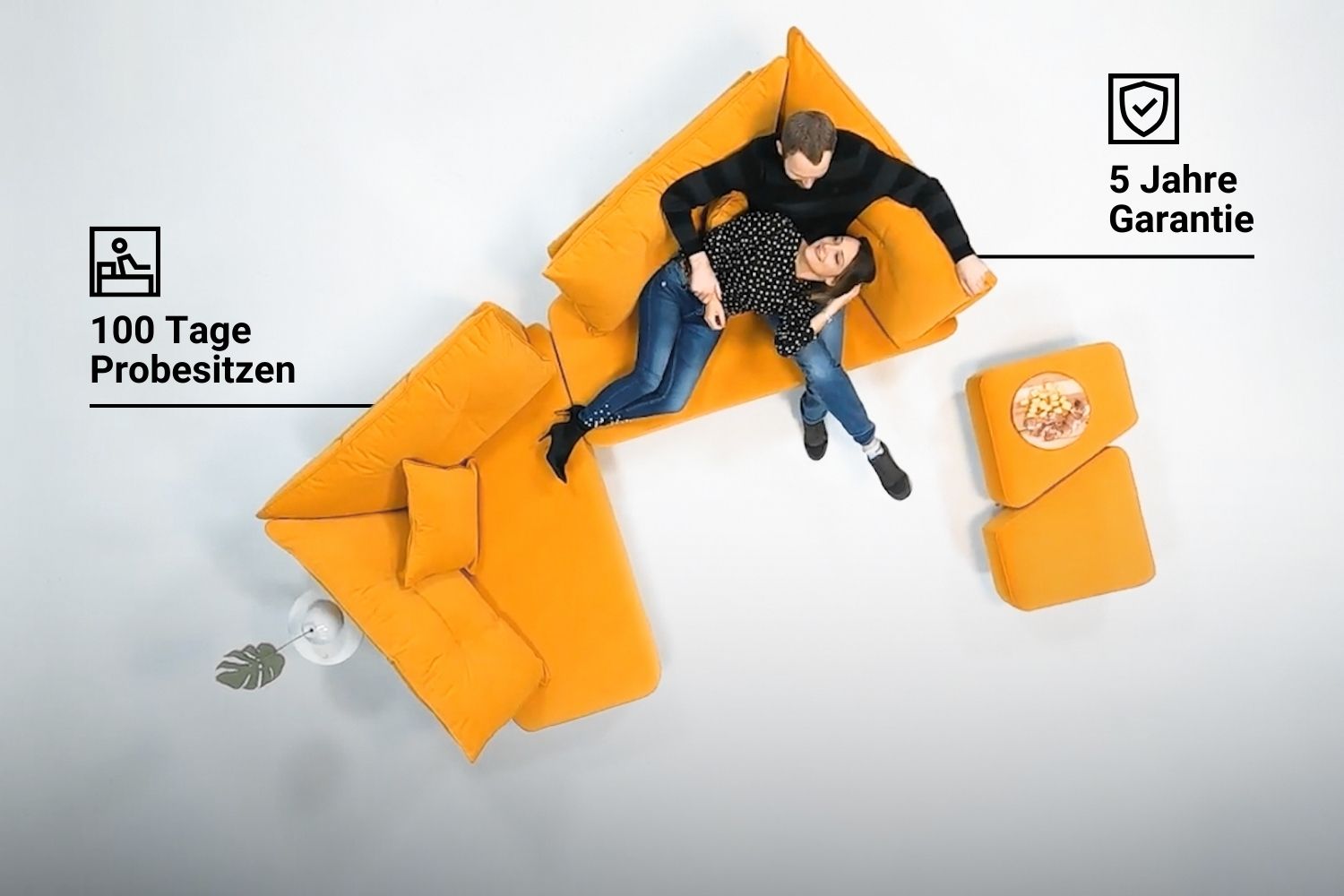 Outlet - Modulares Sofa Mike mit Schlaffunktion - Showroom Wien - 1. Teilzahlung - Individuell