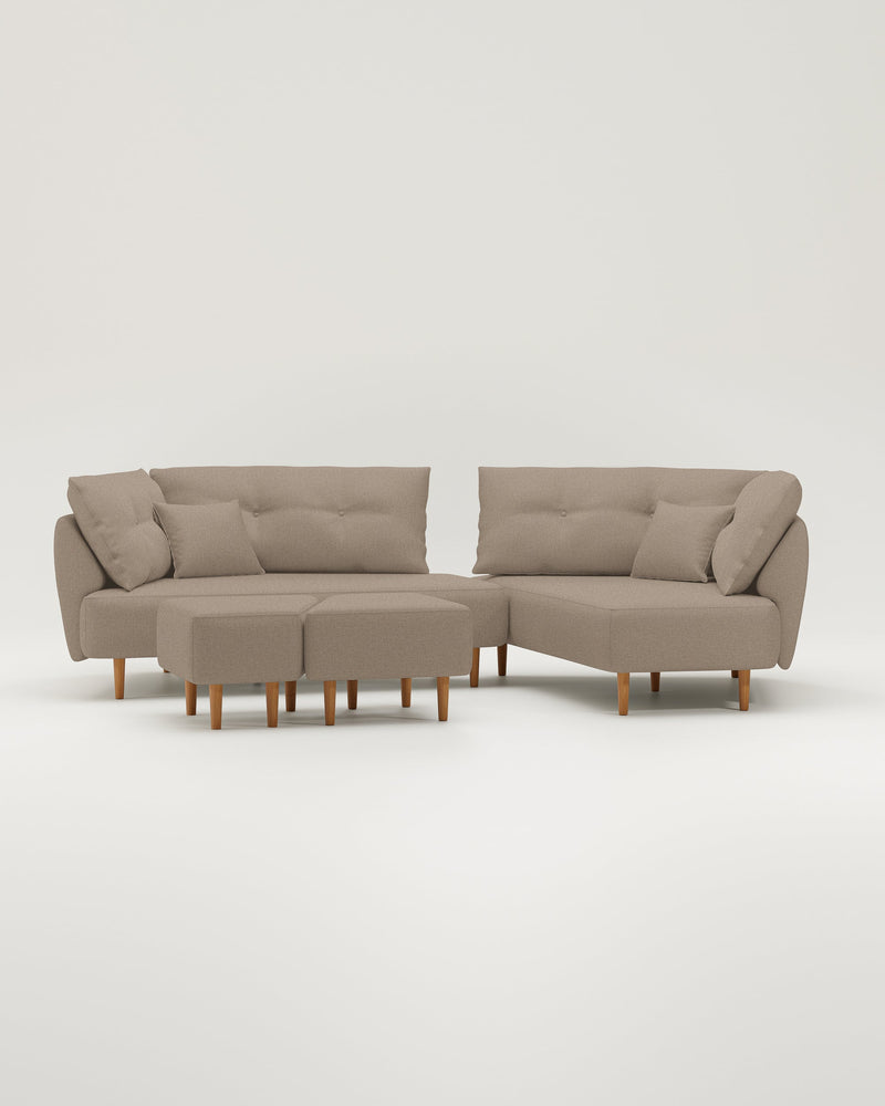 Modulares Sofa Mike mit Schlaffunktion - Stoff Nova
