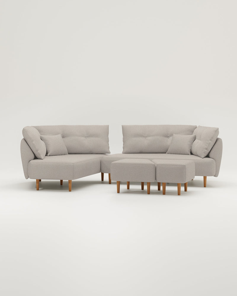 Modulares Sofa Mike mit Schlaffunktion - Stoff Nova