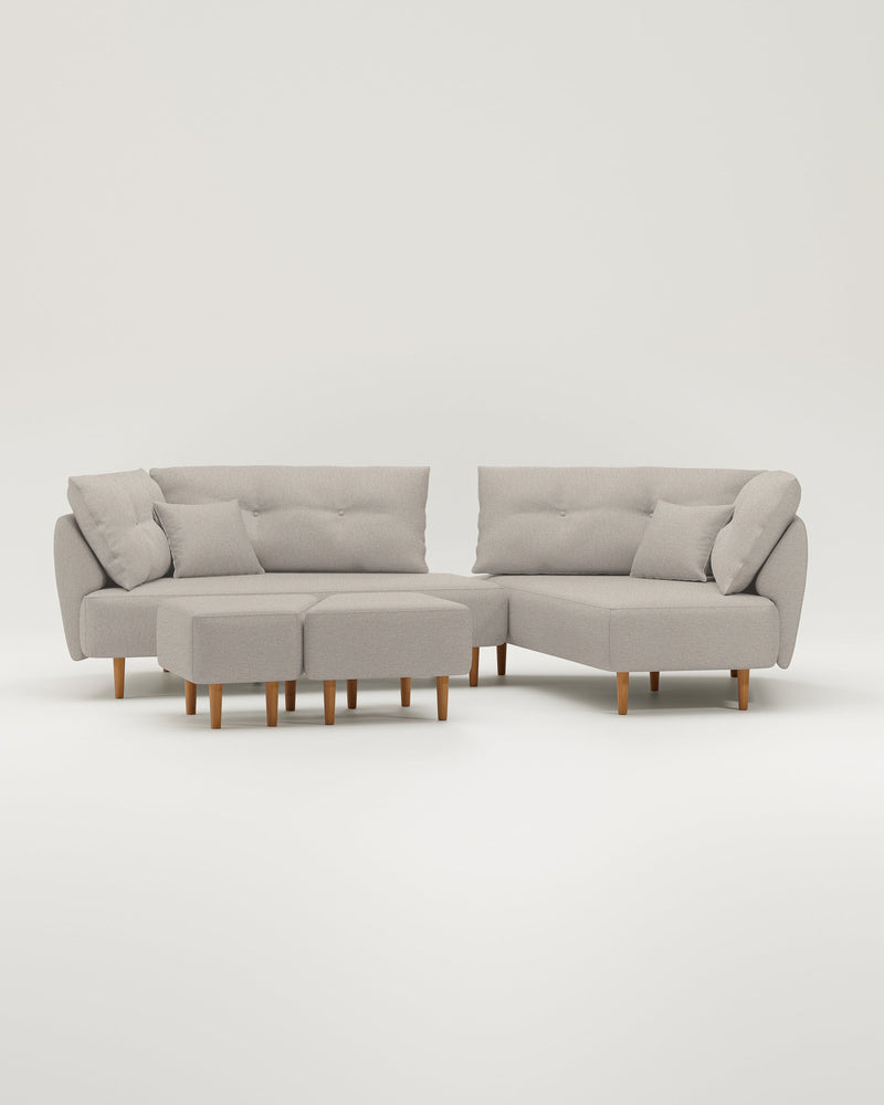 Modulares Sofa Mike mit Schlaffunktion - Stoff Nova
