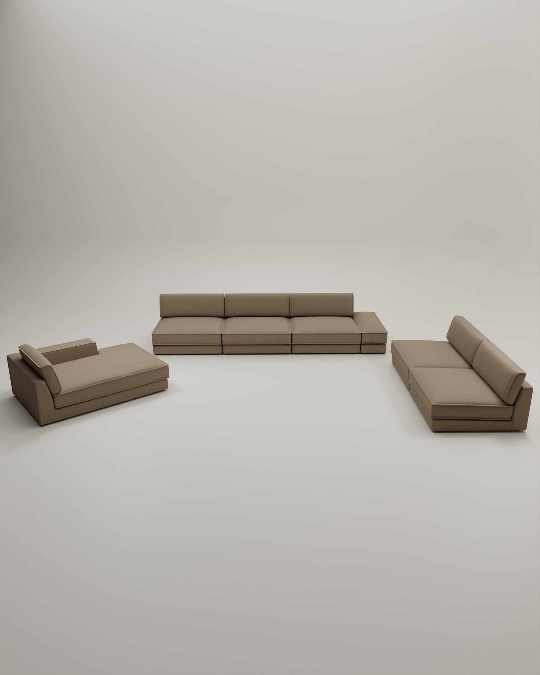 Modular sofa Terra U-shape / living area with sleeping function