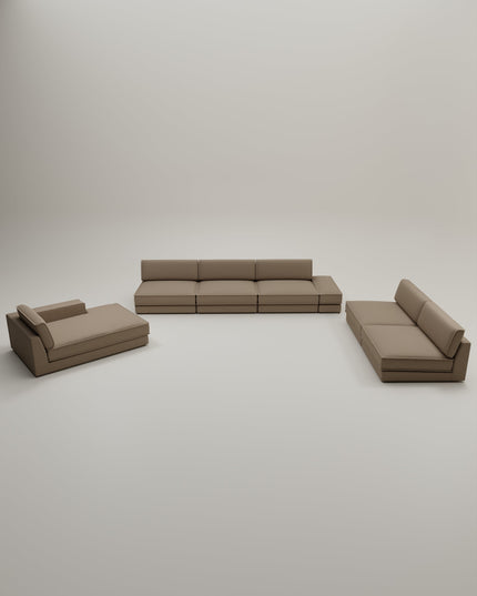 Modular sofa Terra U-shape / living area with sleeping function