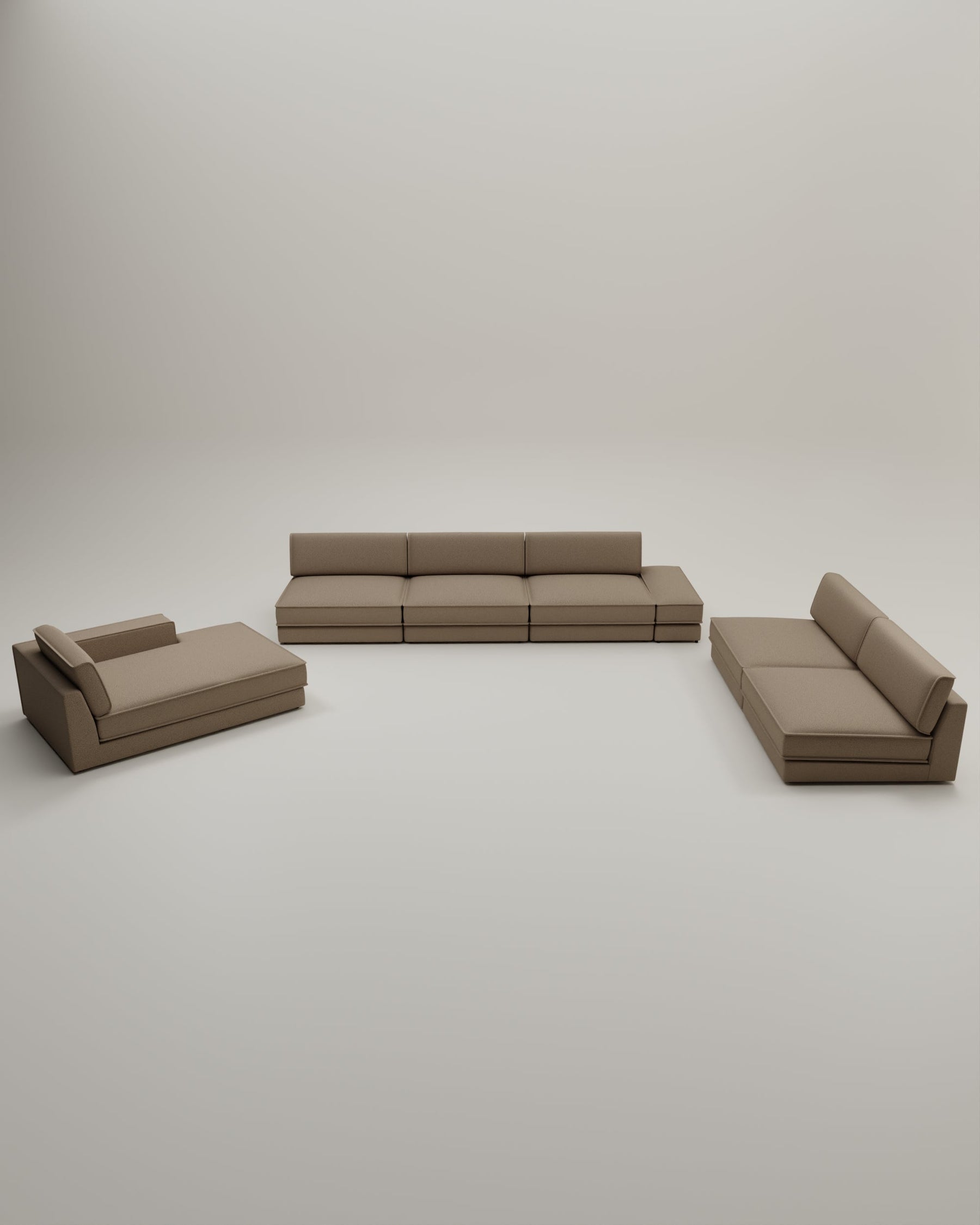 Modular sofa Terra U-shape / living area with sleeping function