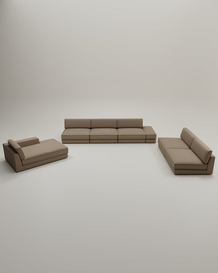 Modulares Sofa Terra U-Form / Wohnlandschaft mit Schlaffunktion
