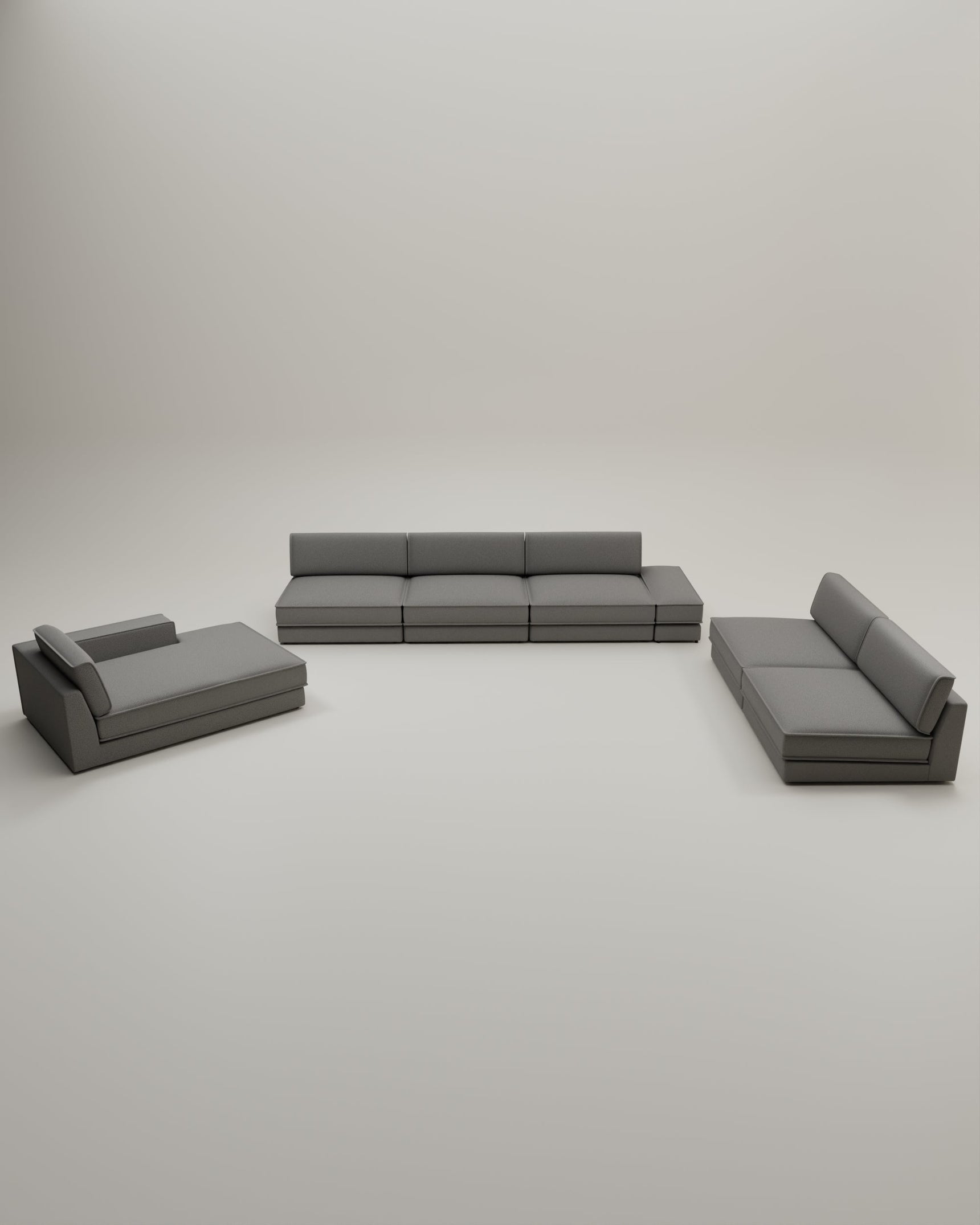 Modulares Sofa Terra U-Form / Wohnlandschaft mit Schlaffunktion