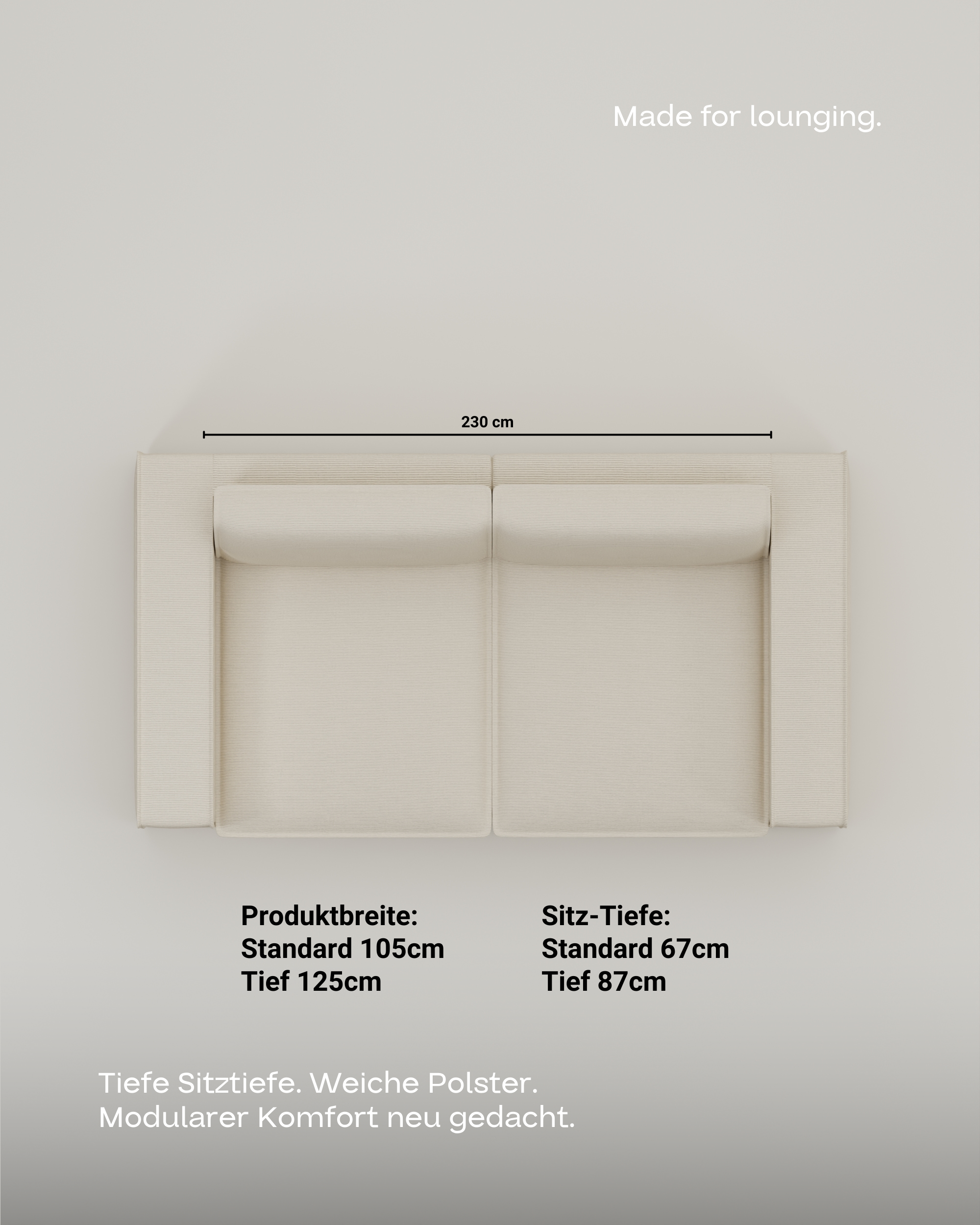 Fabric cover - Terra 2-seater modular sofa