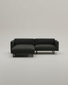 Stoffbezug - Modulares Sofa Aera 2.5-Sitzer mit Hocker und mit Schlaffunktion