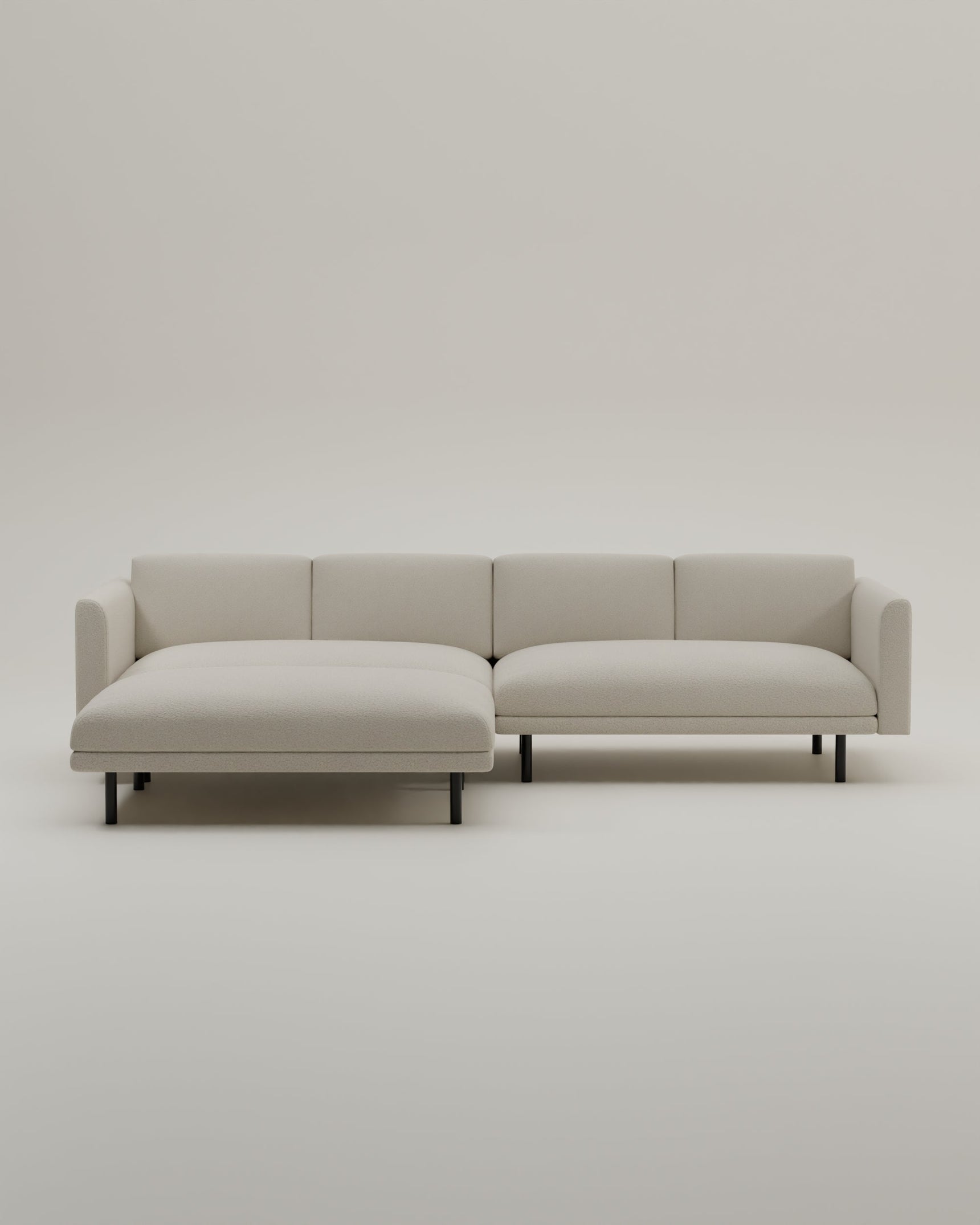 Stoffbezug - Modulares Sofa Aera 3-Sitzer mit Hocker und mit Schlaffunktion