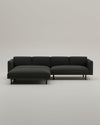 Stoffbezug - Modulares Sofa Aera 3-Sitzer mit Hocker und mit Schlaffunktion