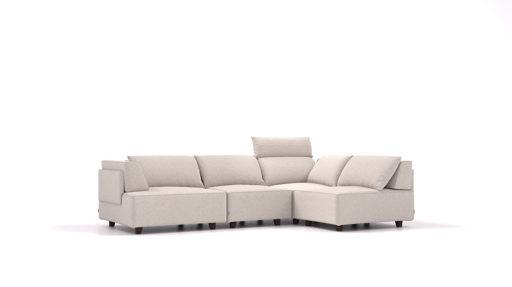 Modulares Sofa Louis 4-Sitzer mit Schlaffunktion - Stoff Nova