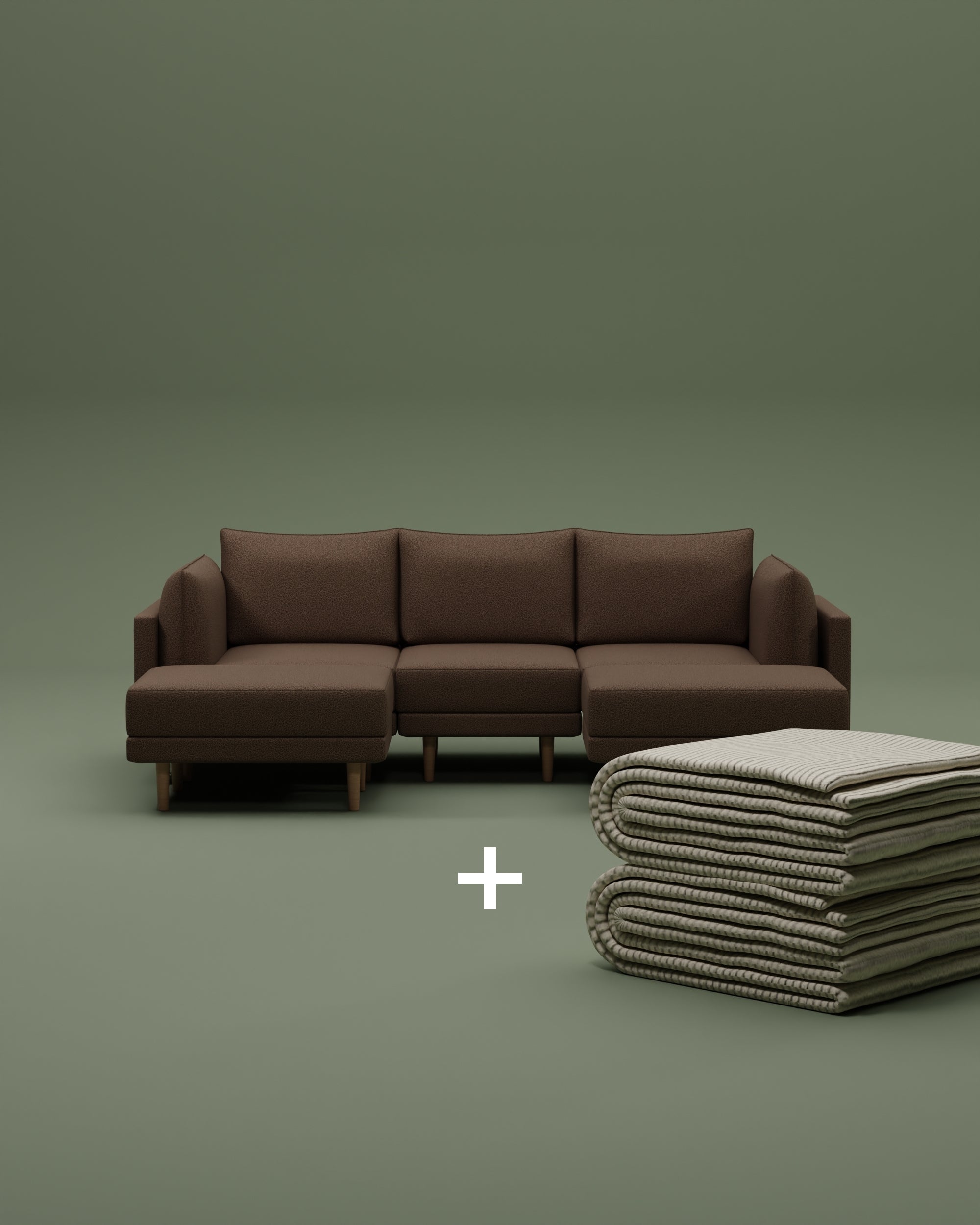 Modulares Sofa Donna U-Form mit Schlaffunktion