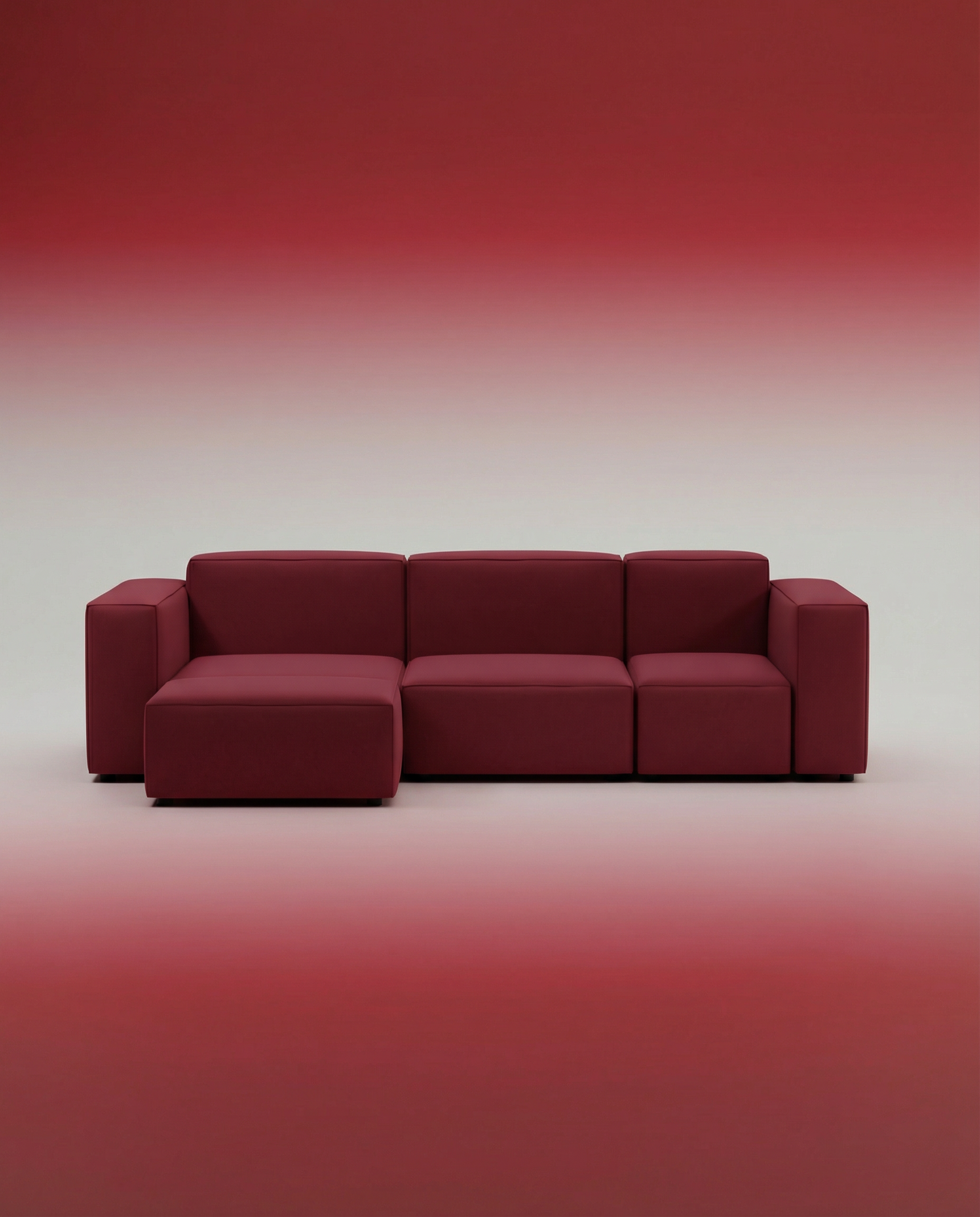 Österreichisches modulares Ecksofa Harvey 4-Sitzer mit Schlaffunktion