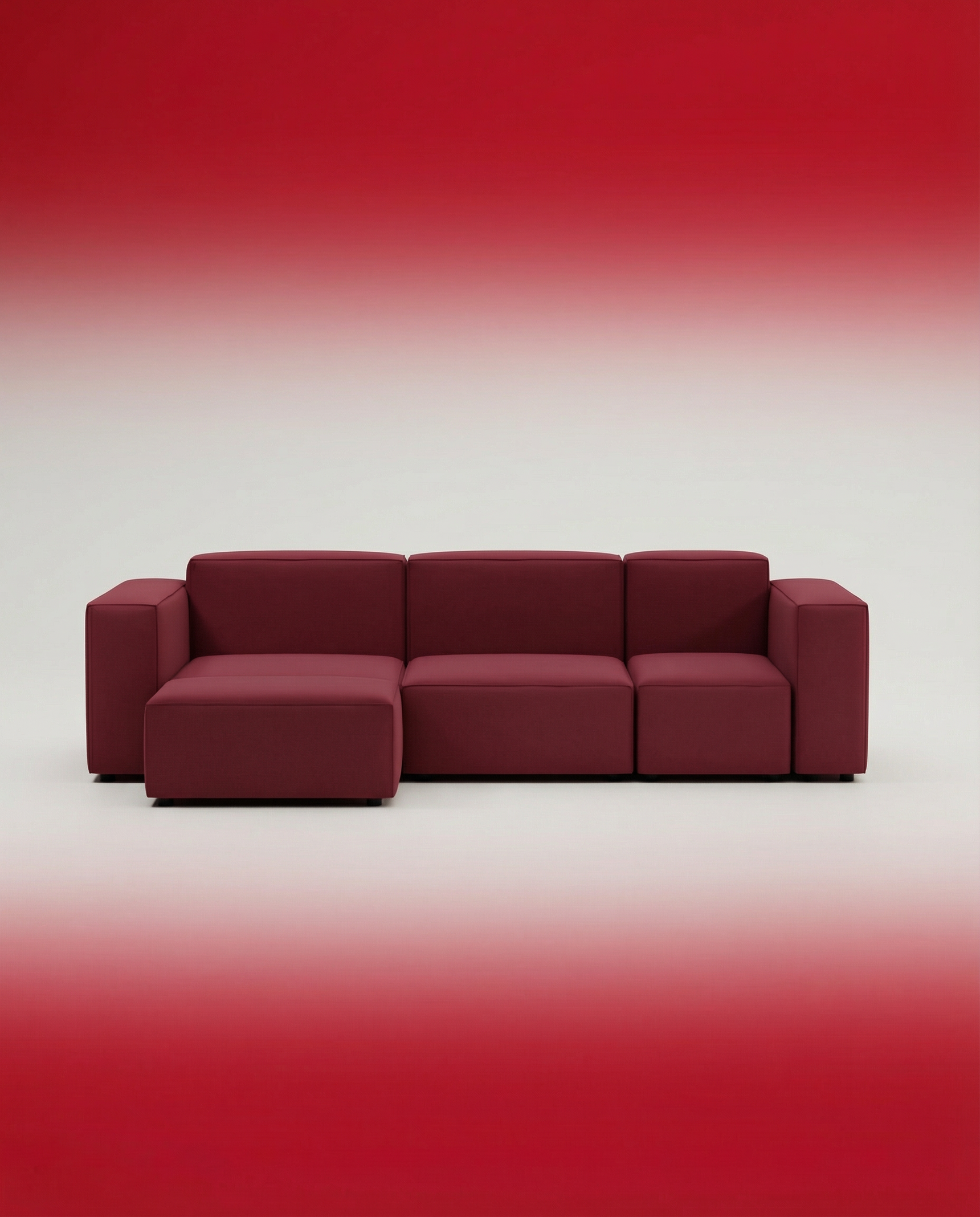 Österreichisches modulares Ecksofa Harvey 4-Sitzer mit Schlaffunktion