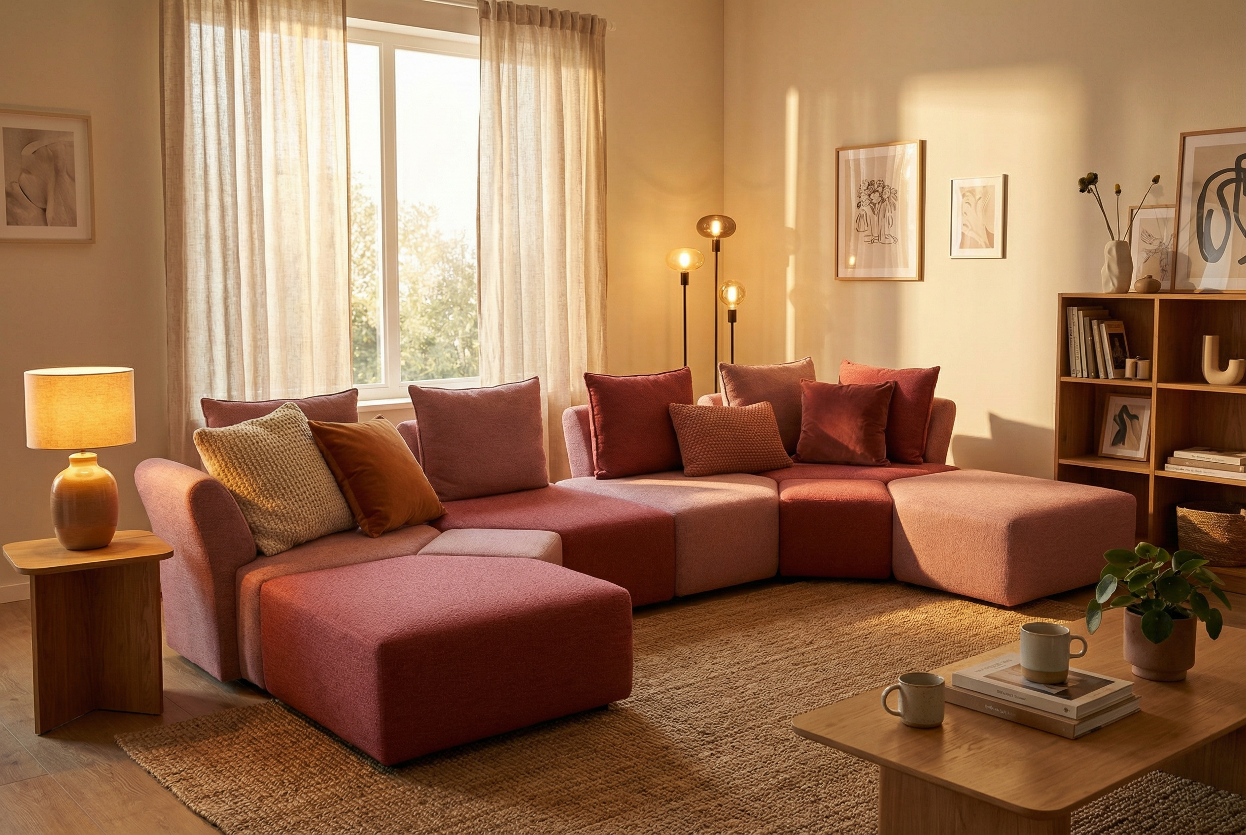 Modular sofa Katrina with sleeping function 