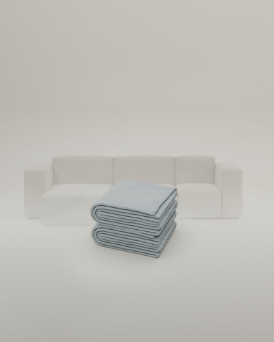 Pastel blue boucle