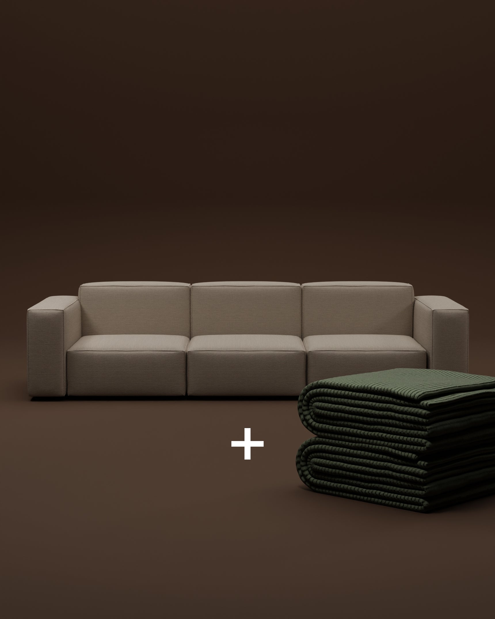 Modulares Sofa Harvey 4-Sitzer mit Schlaffunktion