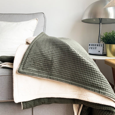 Kuscheldecke Zoe Waldgrün 145 x 210 cm - Livom