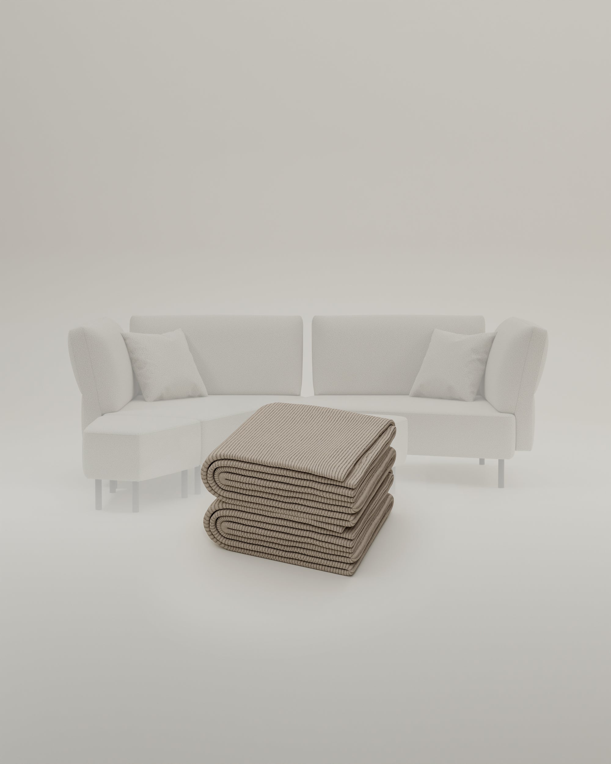 Stoffbezug Fuego Cappuccino - Modulares Sofa Mike - Individuell Joanna