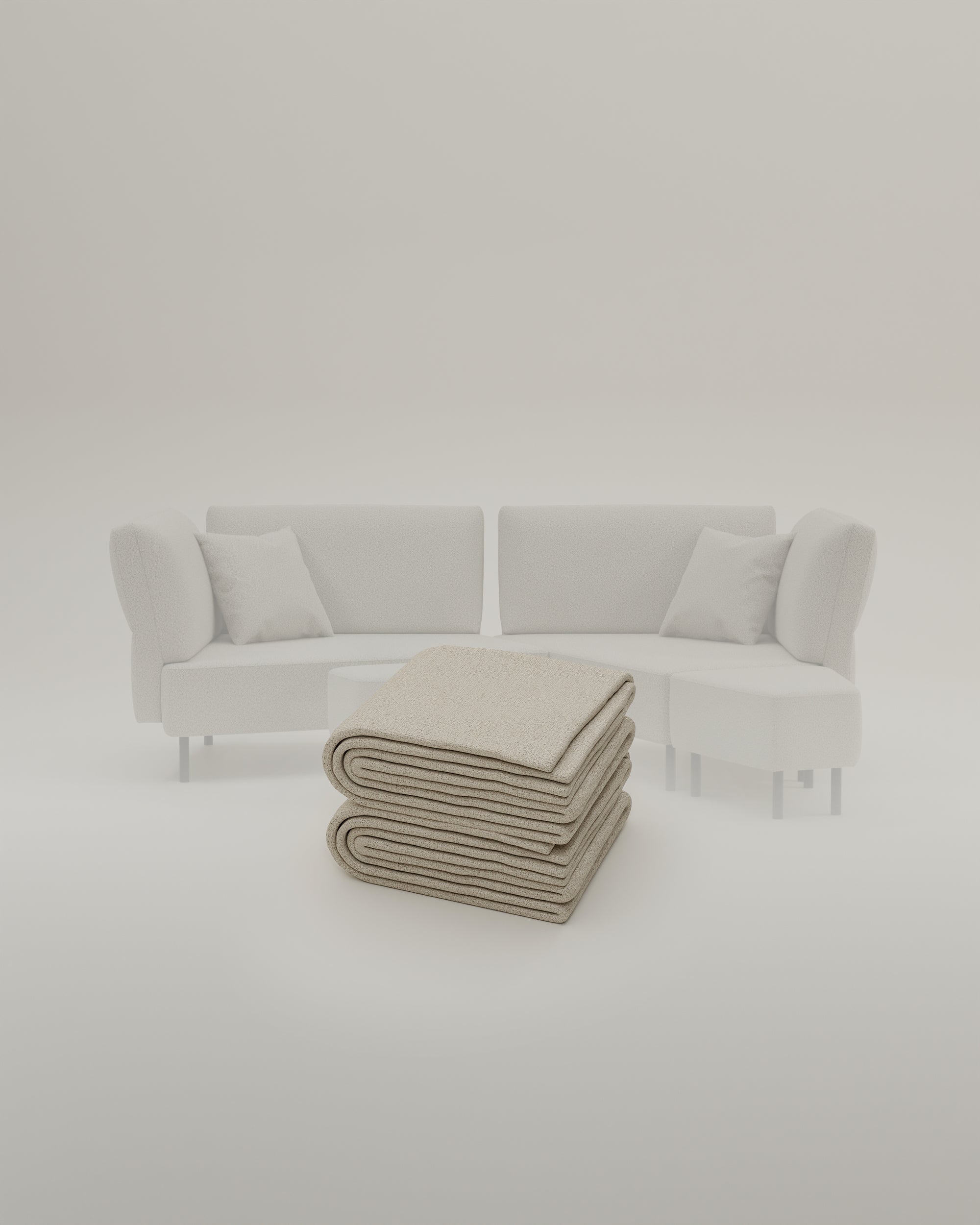 Stoffbezug Fuego Cappuccino - Modulares Sofa Mike - Individuell Joanna