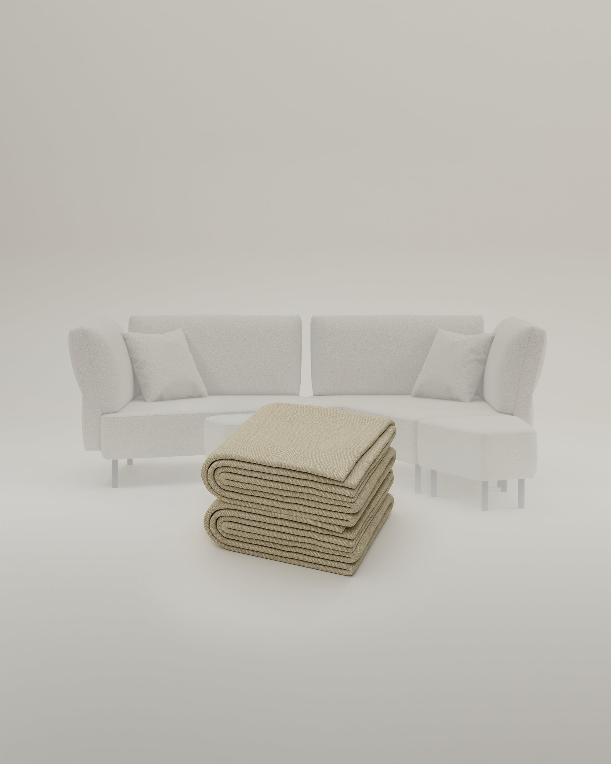 Stoffbezug Fuego Cappuccino - Modulares Sofa Mike - Individuell Joanna