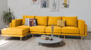 Modulares Sofa Donna XL mit Schlaffunktion - Zitronengelb-Mollia - Livom