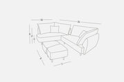 Modulares Sofa Mike mit Schlaffunktion - Livom