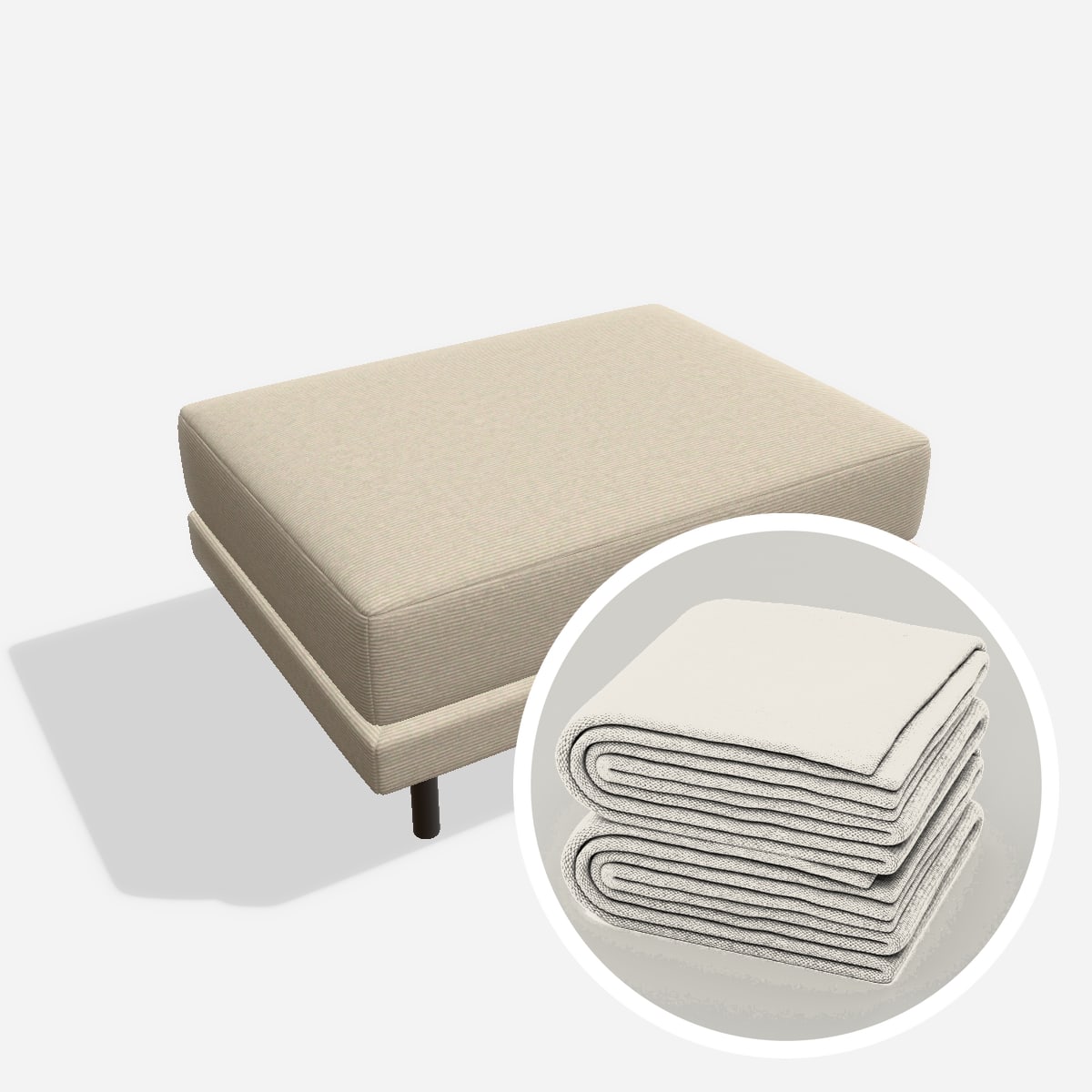 Stoffbezug - Donna Ottoman – Cord / Nata