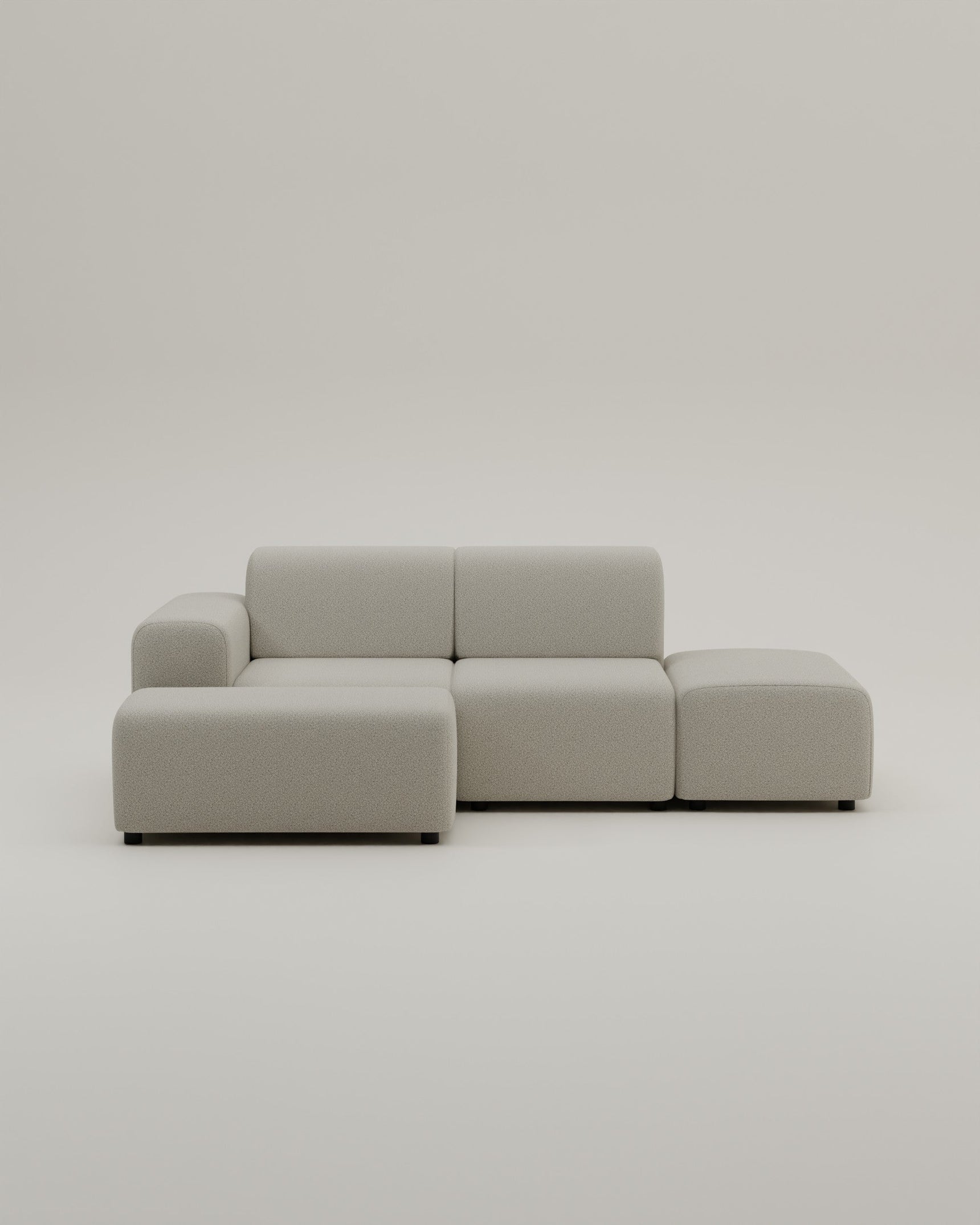 Österreichisches modulares Ecksofa Nina 4-Sitzer mit Schlaffunktion