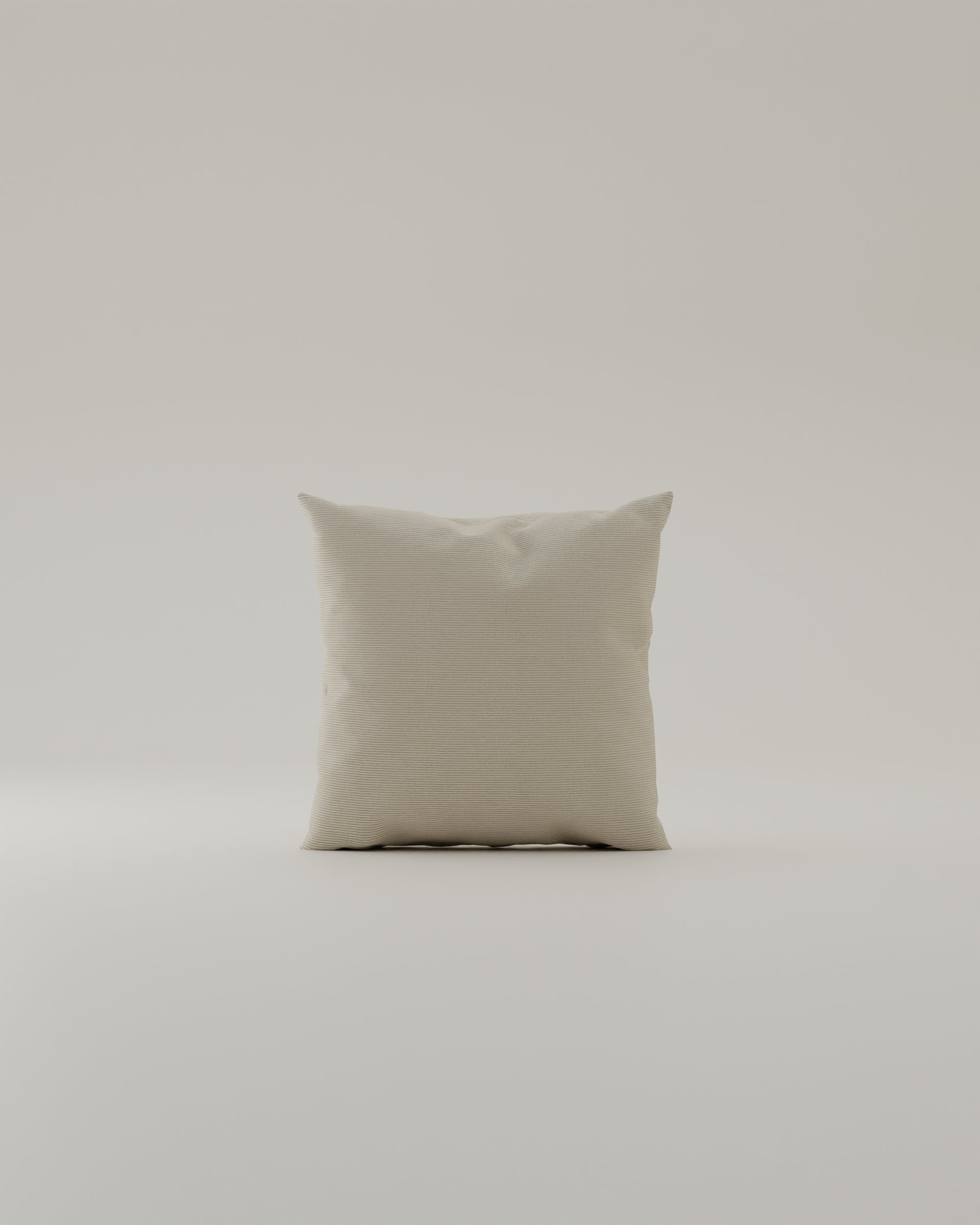 Corduroy fabric-covered decorative cushion 