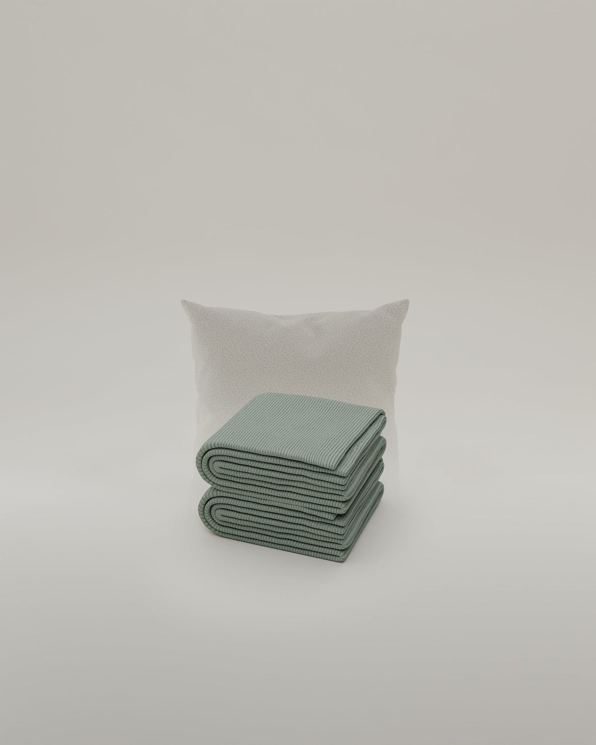 Corduroy fabric-covered decorative cushion 