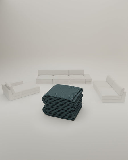 Fabric cover - modular sofa Terra U-shape / living area with sleeping function