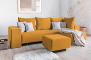 Modulares Sofa Amelie mit Schlaffunktion - Gold-Gelb-Velare - Livom
