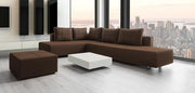 Modulares Sofa Amy mit Schlaffunktion - Braun-Velare - Livom