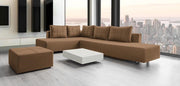 Modulares Sofa Amy mit Schlaffunktion - Cappuccino-Velare - Livom