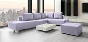 Modulares Sofa Amy mit Schlaffunktion - Lavendel-Mollia - Livom