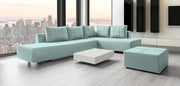 Modulares Sofa Amy mit Schlaffunktion - Minze-Mollia - Livom