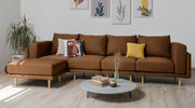 Modulares Sofa Donna XL mit Schlaffunktion - Cappuccino-Velare - Livom