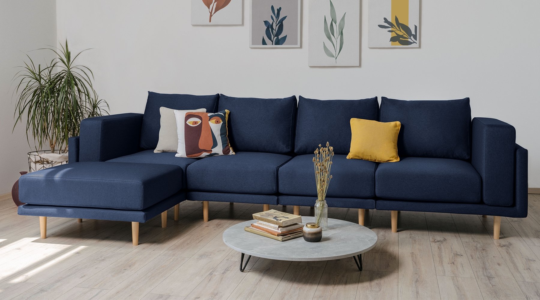 Livom XL Sofa Modulares mit Schlaffunktion – Donna
