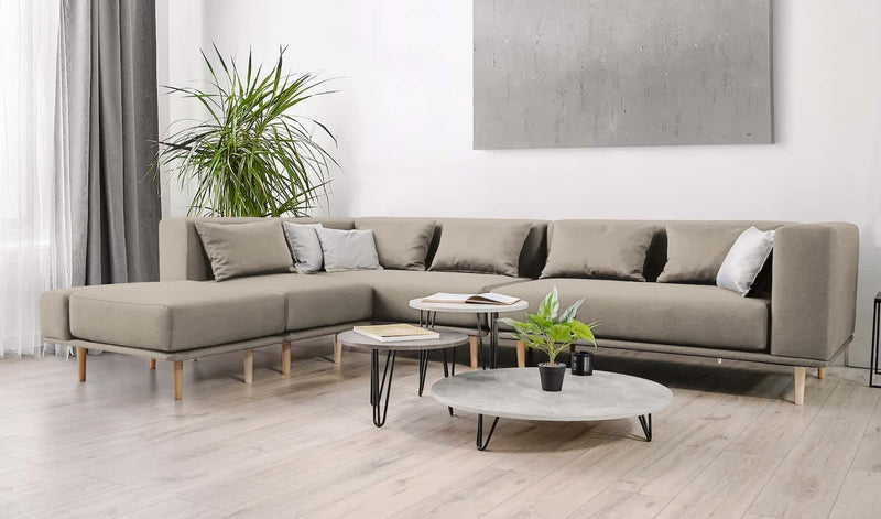 Modulares Sofa Jenny mit Schlaffunktion - Beige-Velare - Livom