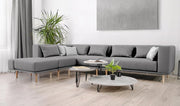 Modulares Sofa Jenny mit Schlaffunktion - Mittel-Grau-Velare - Livom