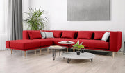 Modulares Sofa Jenny mit Schlaffunktion - Rot-Velare - Livom