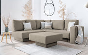 Modulares Sofa Jessica mit Schlaffunktion - Beige-Velare - Livom