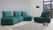 Modulares Sofa Katrina mit Schlaffunktion - Aquamarin-Mollia - Livom