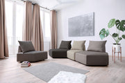 Modulares Sofa Katrina mit Schlaffunktion - Beige-Velare - Livom